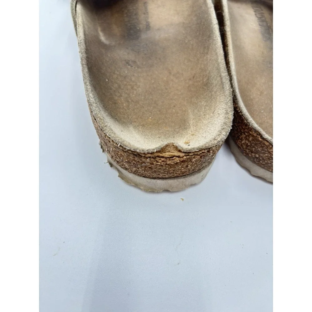 Birkenstock Arizona White Leather Sandals Women's EU 41 US 10 Double Strap